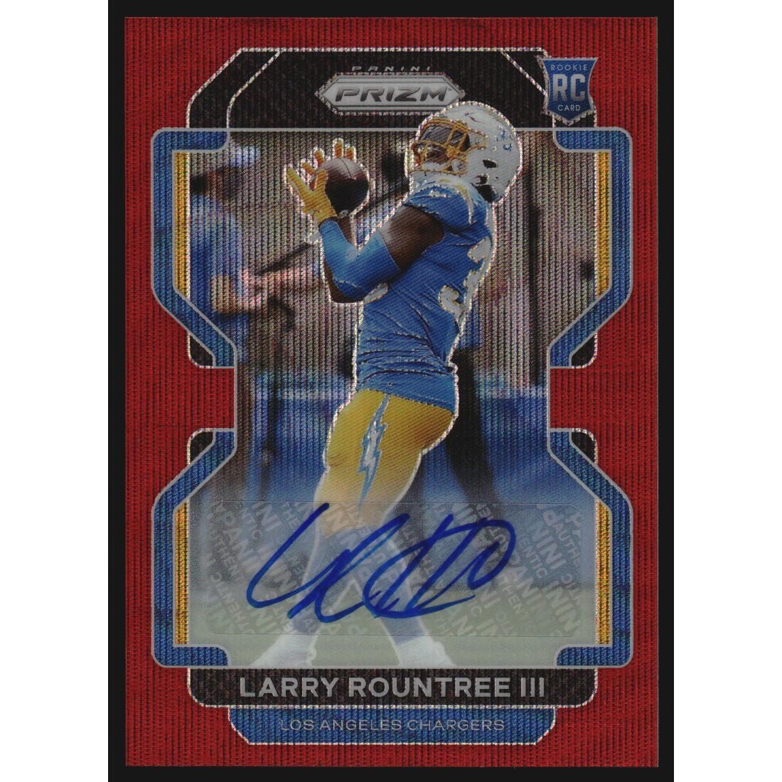 2021 Panini Prizm Rookie Autographs Prizms Red Wave #401 Larry Rountree III. rookie card picture