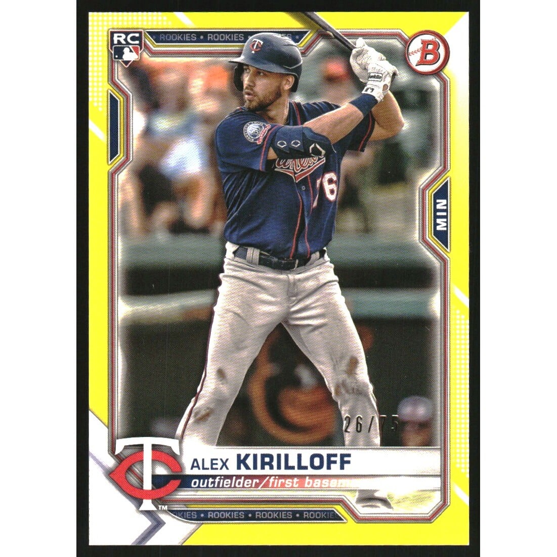 2021 Bowman Yellow #75 Alex Kirilloff 2021 Bowman Yellow #75 Alex Kirilloff