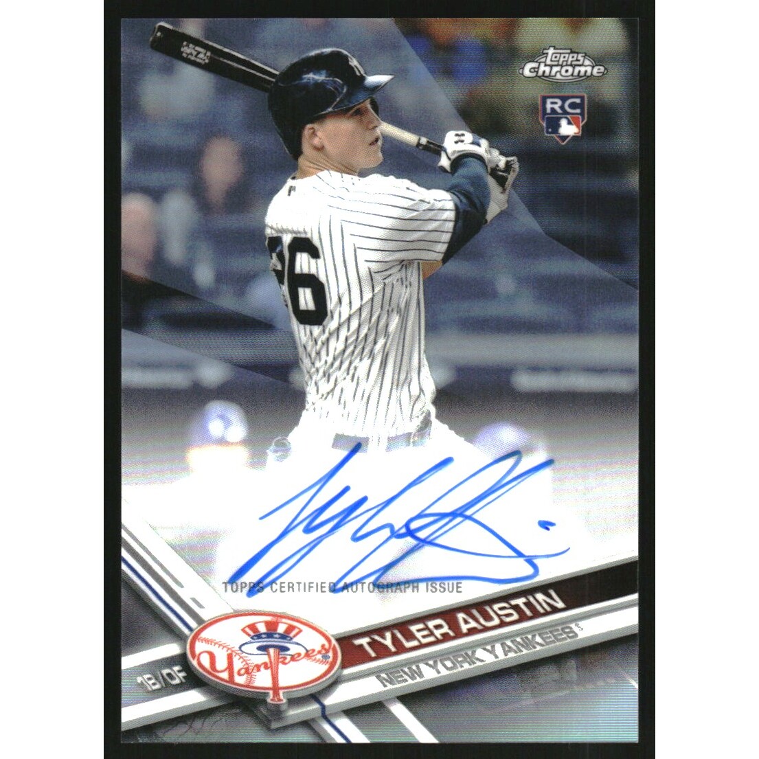 2017 Topps Chrome Rookie Autographs Refractors #RATA Tyler Austin