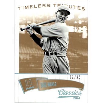 2014 Classics Timeless Tributes Gold #105 Paul Waner