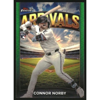2025 Finest Arrivals Green Refractors #A17 Connor Norby