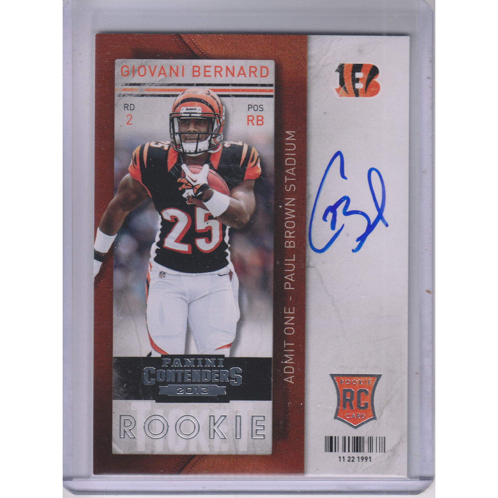 2013 Panini Contenders #212B Giovani Bernard AU SP