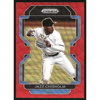 2022 Panini Prizm Prizms Red Wave #256 Jazz Chisholm T3