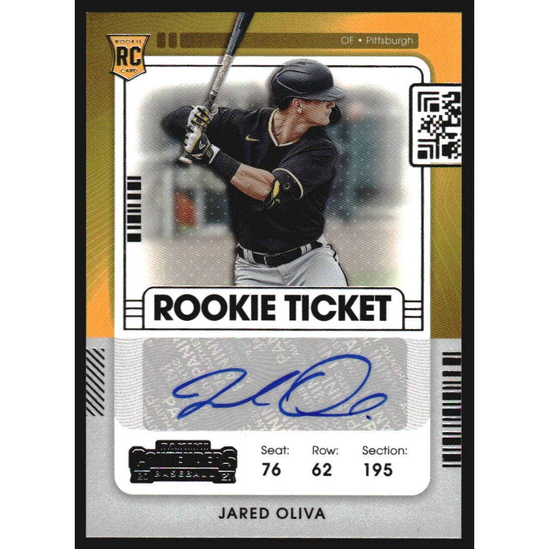 2021 Panini Contenders #163 Jared Oliva AU RC