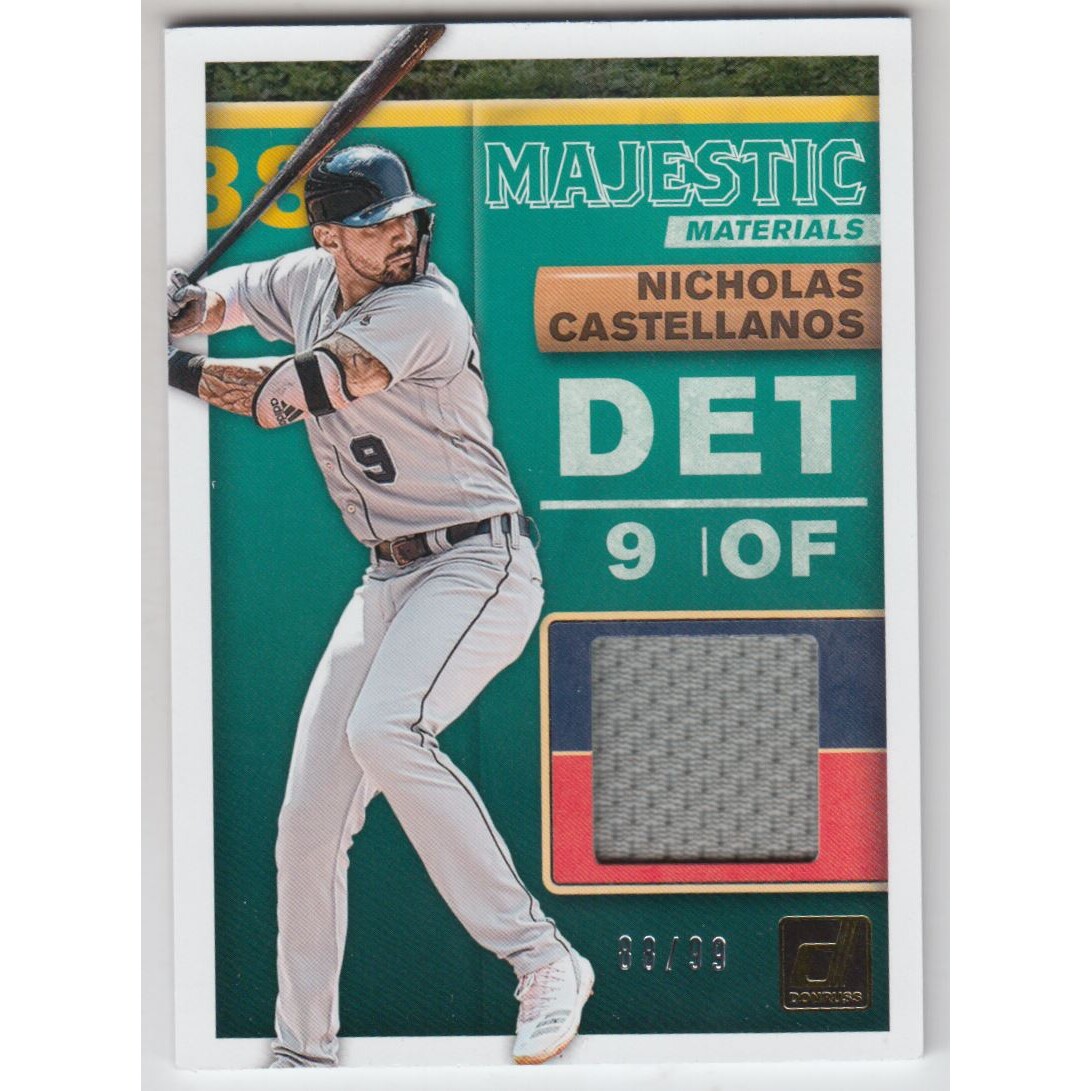 2019 Donruss Majestic Materials Gold #36 Nicholas Castellanos/99