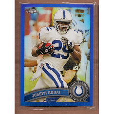 2011 Topps Chrome Blue Refractors #54 Joseph Addai 2011 Topps Chrome Blue Refractors #54 Joseph Addai