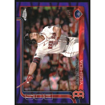 2025 Topps Chrome Purple RayWave Refractors #141 Masataka Yoshida