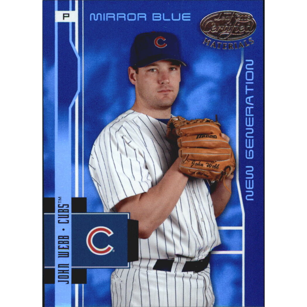 2003 Leaf Certified Materials Mirror Blue #222 John Webb NG