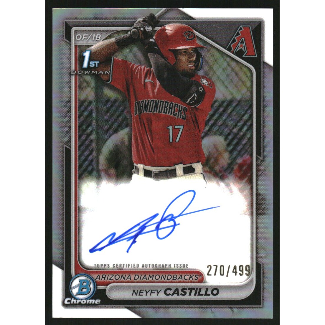 2024 Bowman Chrome Prospect Autographs Refractors #CPANC Neyfy Castillo