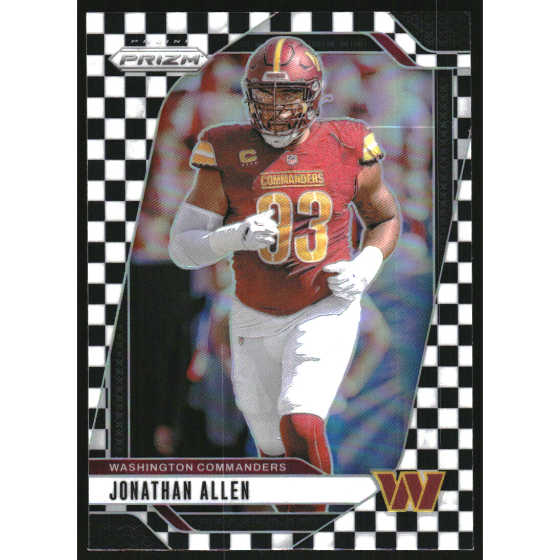 2024 Panini Prizm Prizms Black and White Checker #292 Jonathan Allen 2024 Panini Prizm Prizms Black and White Checker #292 Jonathan Allen