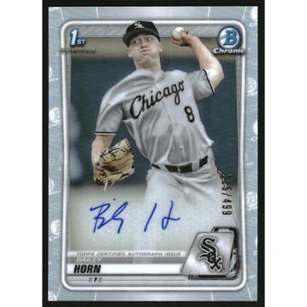 2020 Bowman Chrome Draft Autographs Refractors #CDABHO Bailey Horn