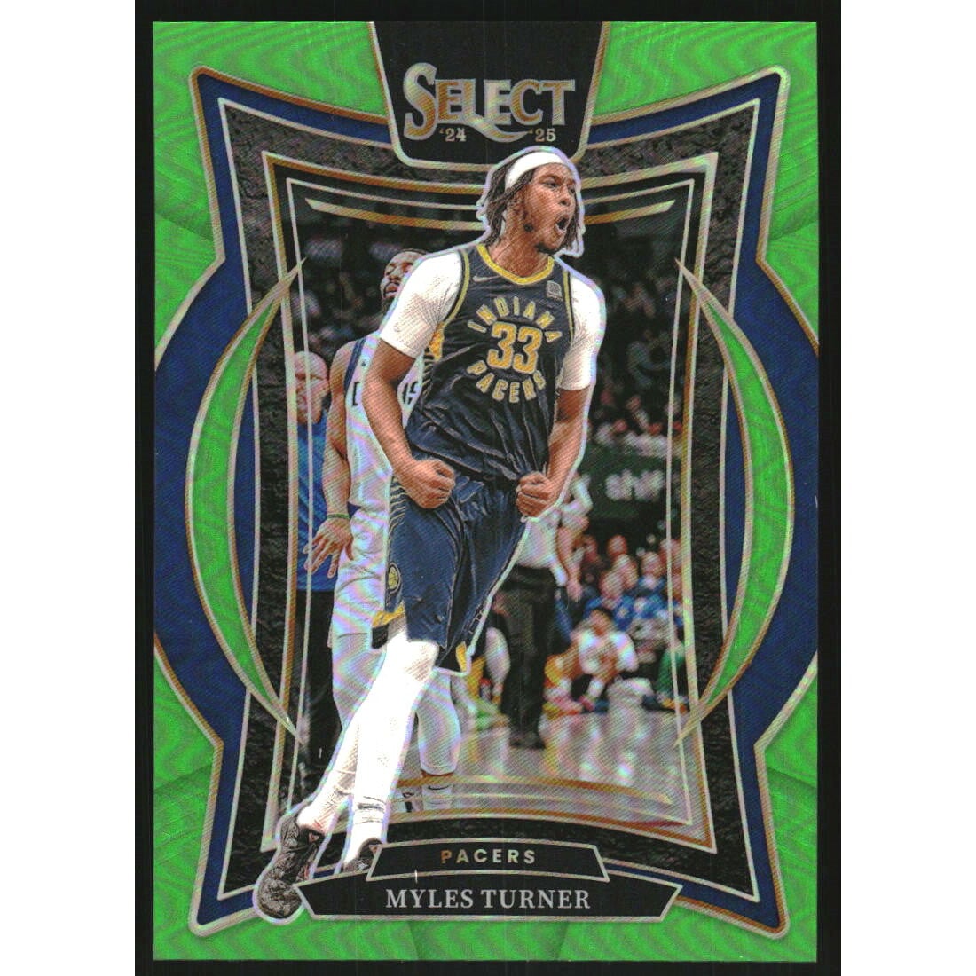 2024-25 Select Neon Green Prizms #4 Myles Turner