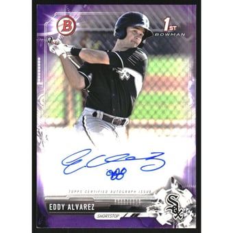 2017 Bowman Prospect Autographs Purple #PAEA Eddy Alvarez