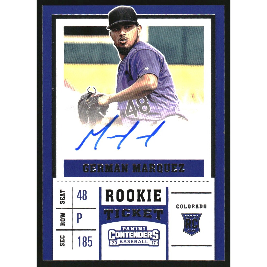 2017 Panini Contenders Rookie Ticket #44 German Marquez