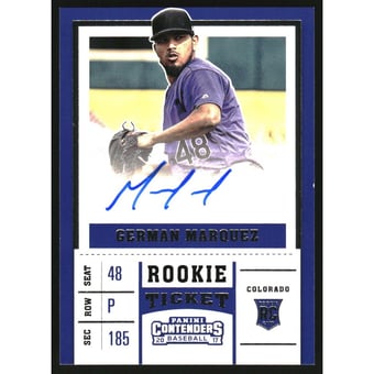 2017 Panini Contenders Rookie Ticket #44 German Marquez