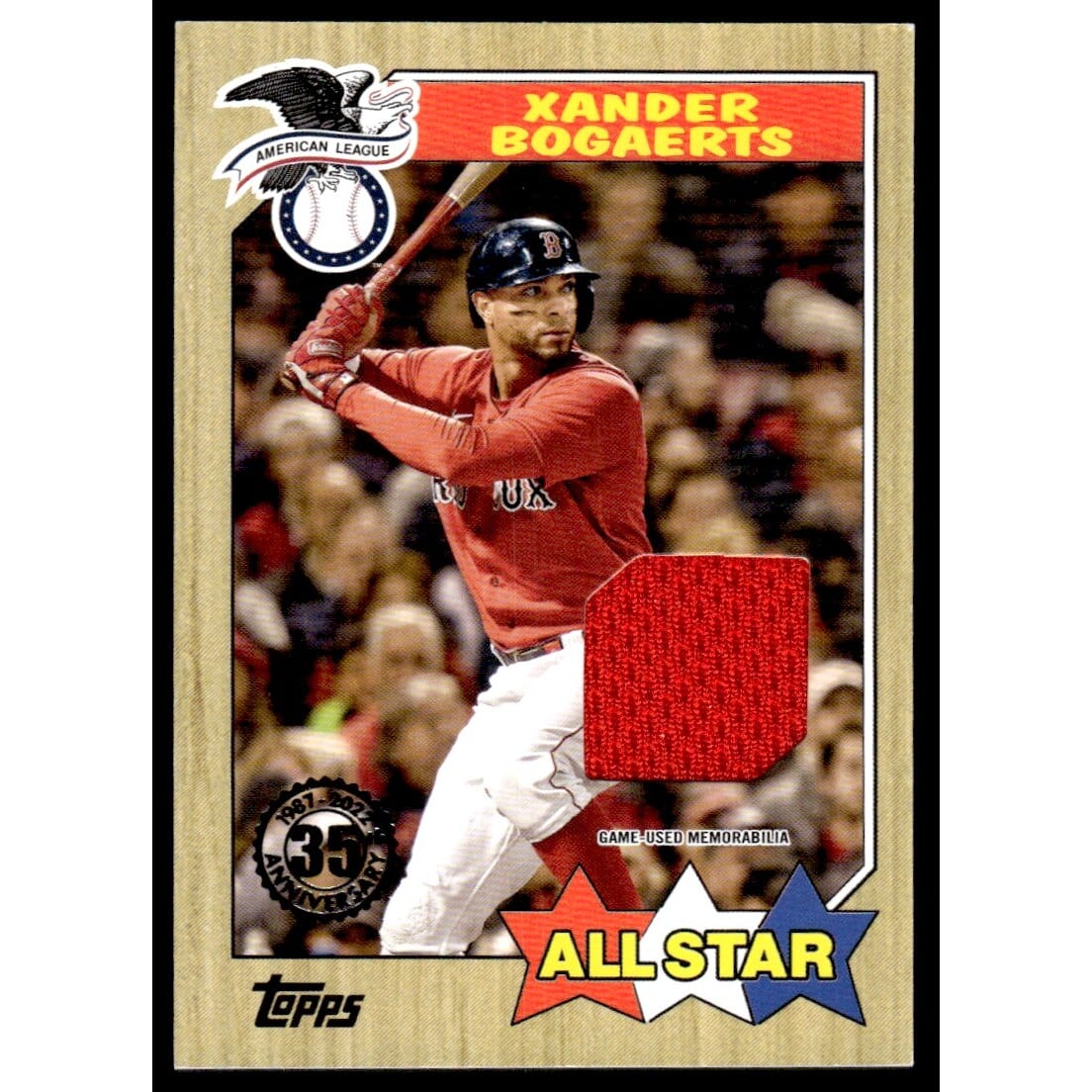 2022 Topps '87 Topps All-Star Relics #87ASRXB Xander Bogaerts