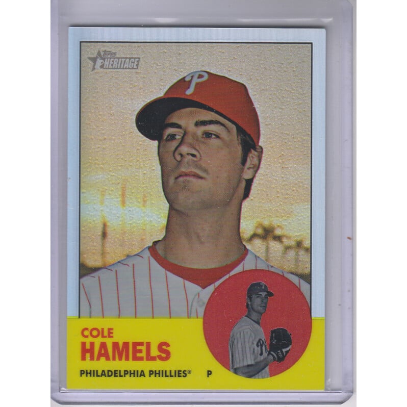 2012 Topps Heritage Chrome Refractors #HP48 Cole Hamels