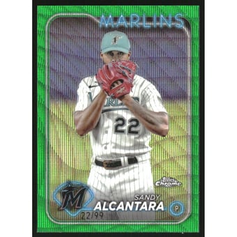 2024 Topps Chrome Green Wave Refractors #138 Sandy Alcantara