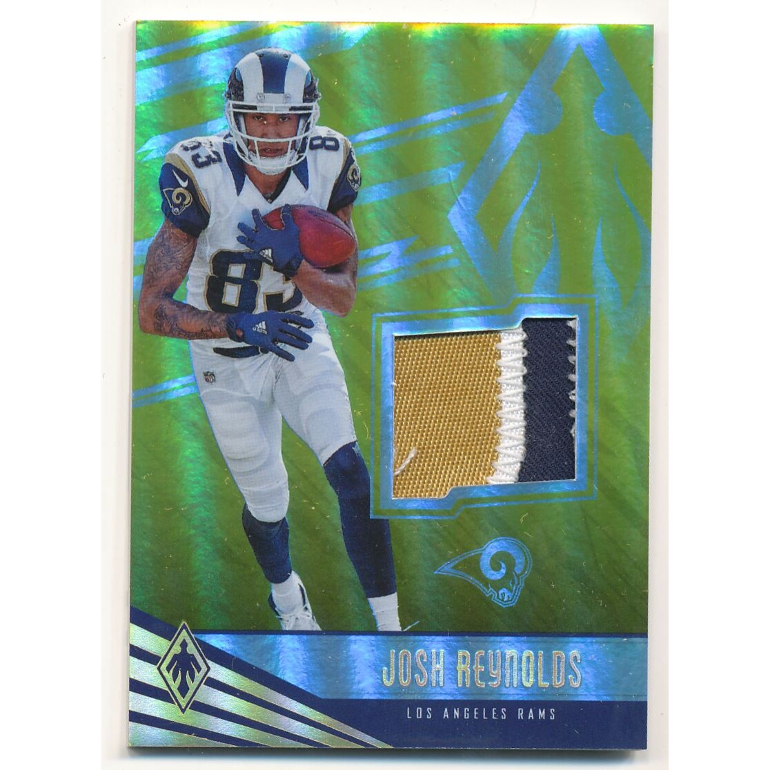 2017 Panini Phoenix Rookie Jerseys Yellow Prime #23 Josh Reynolds. rookie card picture