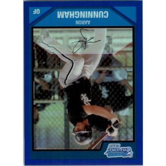 2007 Bowman Chrome Prospects Blue Refractors #BC21 Aaron Cunningham