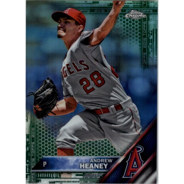 2016 Topps Chrome Green Refractors #101 Andrew Heaney. rookie card picture