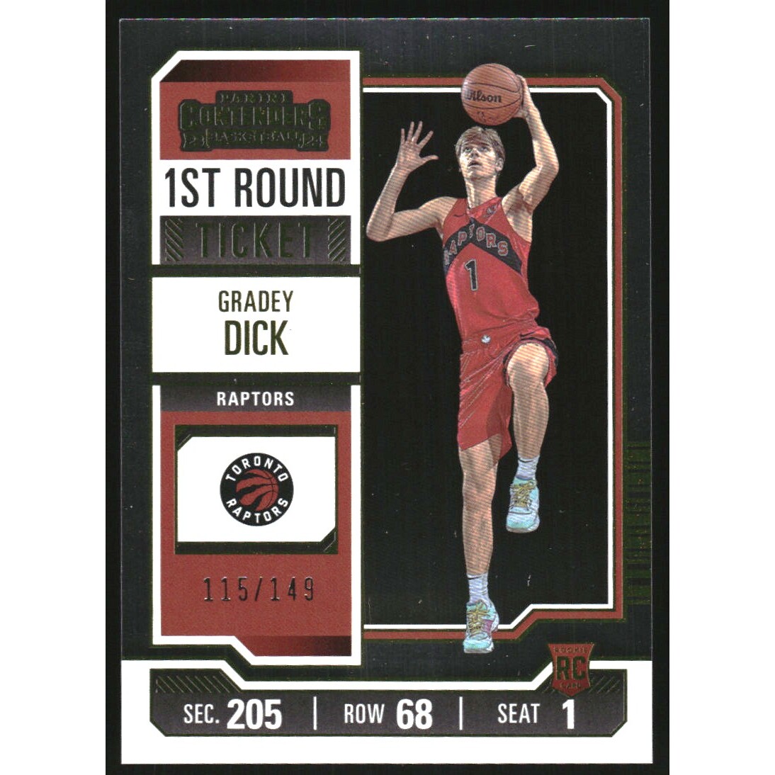 2023-24 Panini Contenders First Round Ticket #71 Gradey Dick
