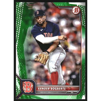 2022 Bowman Green Pattern #15 Xander Bogaerts