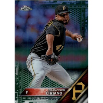 2016 Topps Chrome Green Refractors #178 Francisco Liriano