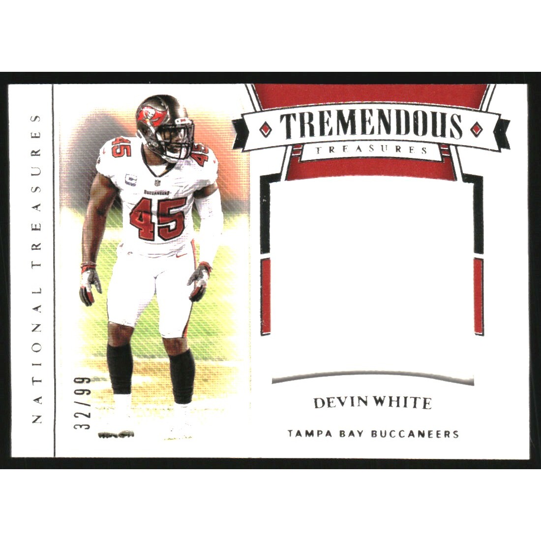 2020 Panini National Treasures Tremendous Treasures Materials #17 Devin White/99
