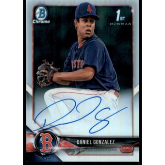 2018 Bowman Chrome Prospect Autographs Refractors #CPADG Daniel Gonzalez