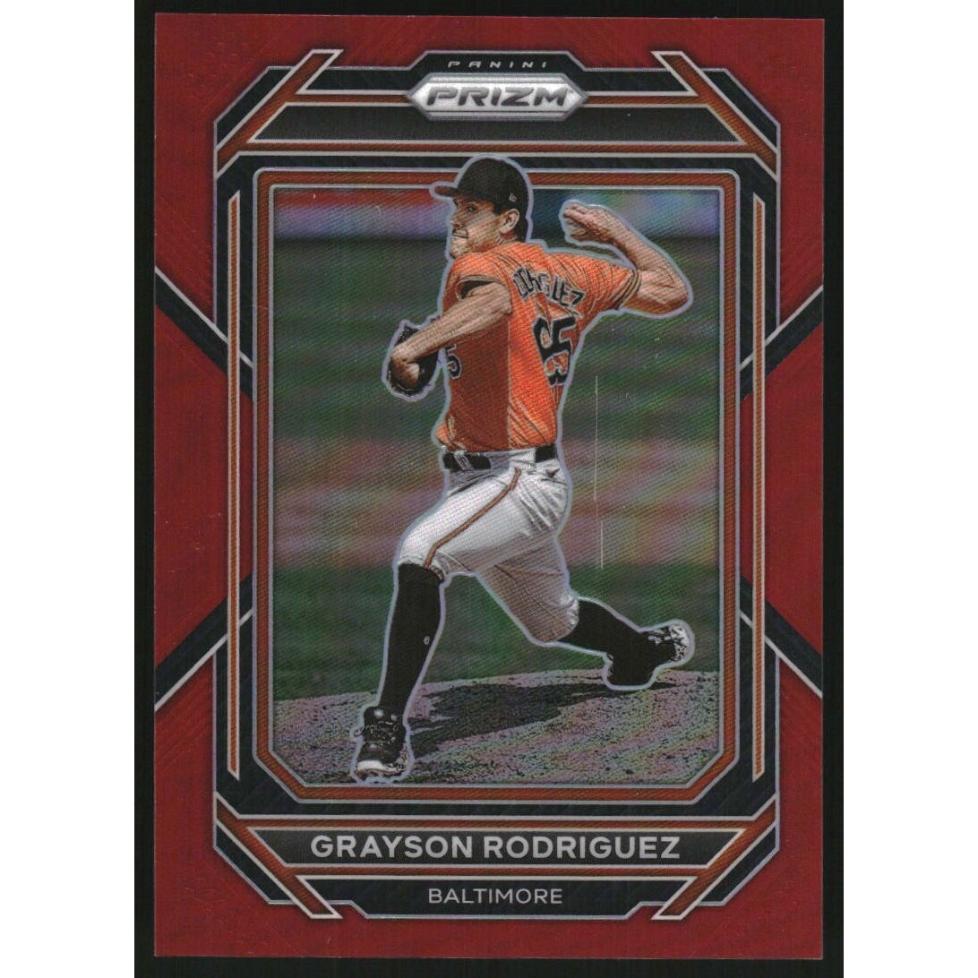 2023 Panini Prizm Prizms Red #159 Grayson Rodriguez. rookie card picture
