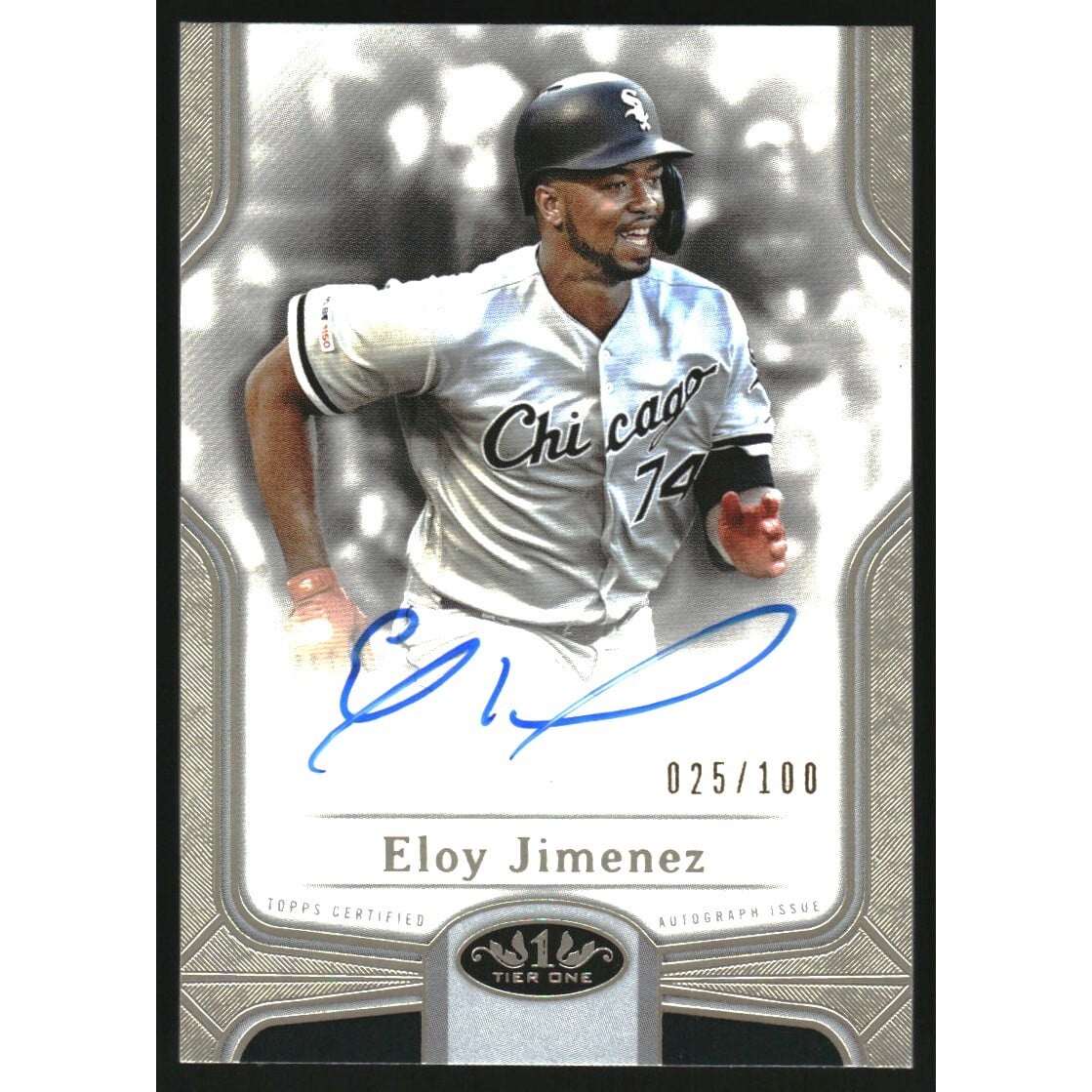 2020 Topps Tier One Break Out Autographs #BOAEJ Eloy Jimenez. rookie card picture