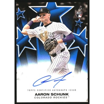 2025 Topps Baseball Stars Autographs Blue #BSAAS Aaron Schunk S2