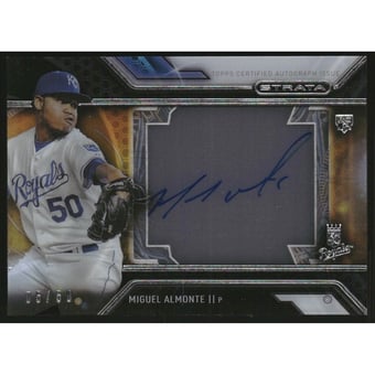 2016 Topps Strata Autographs Blue #SAMA Miguel Almonte