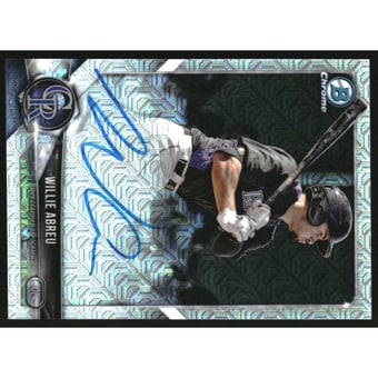 2018 Bowman Chrome Mega Box Autograph Refractors #BMAWA Willie Abreu