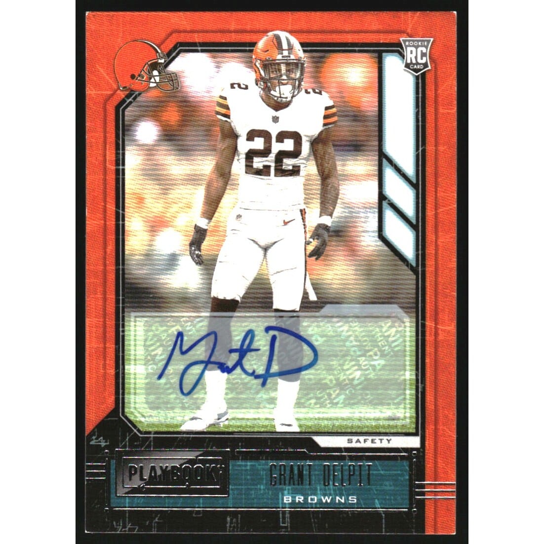 2020 Panini Playbook Rookies Signatures #184 Grant Delpit. rookie card picture