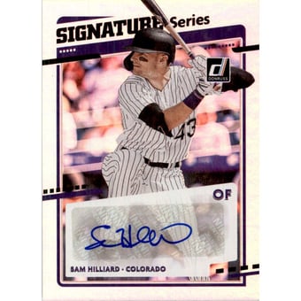2020 Donruss Signature Series #10 Sam Hilliard