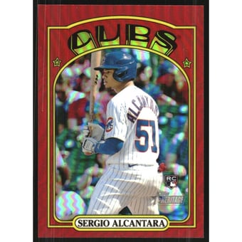 2021 Topps Heritage Chrome Red Refractors #721 Sergio Alcantara