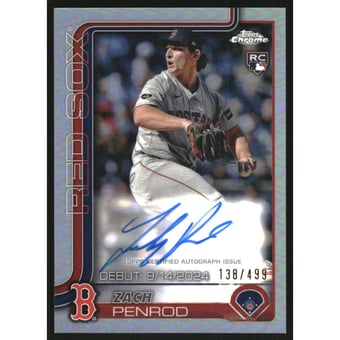2025 Topps Chrome Update Rookie Debut Autographs Refractors #CRDAZP Zach Penrod