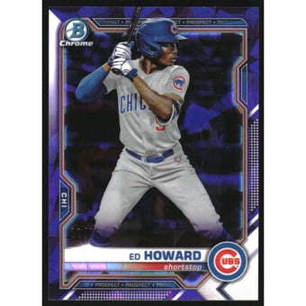 2021 Bowman Chrome Sapphire Prospects Purple Refractors #BCP221 Ed Howard