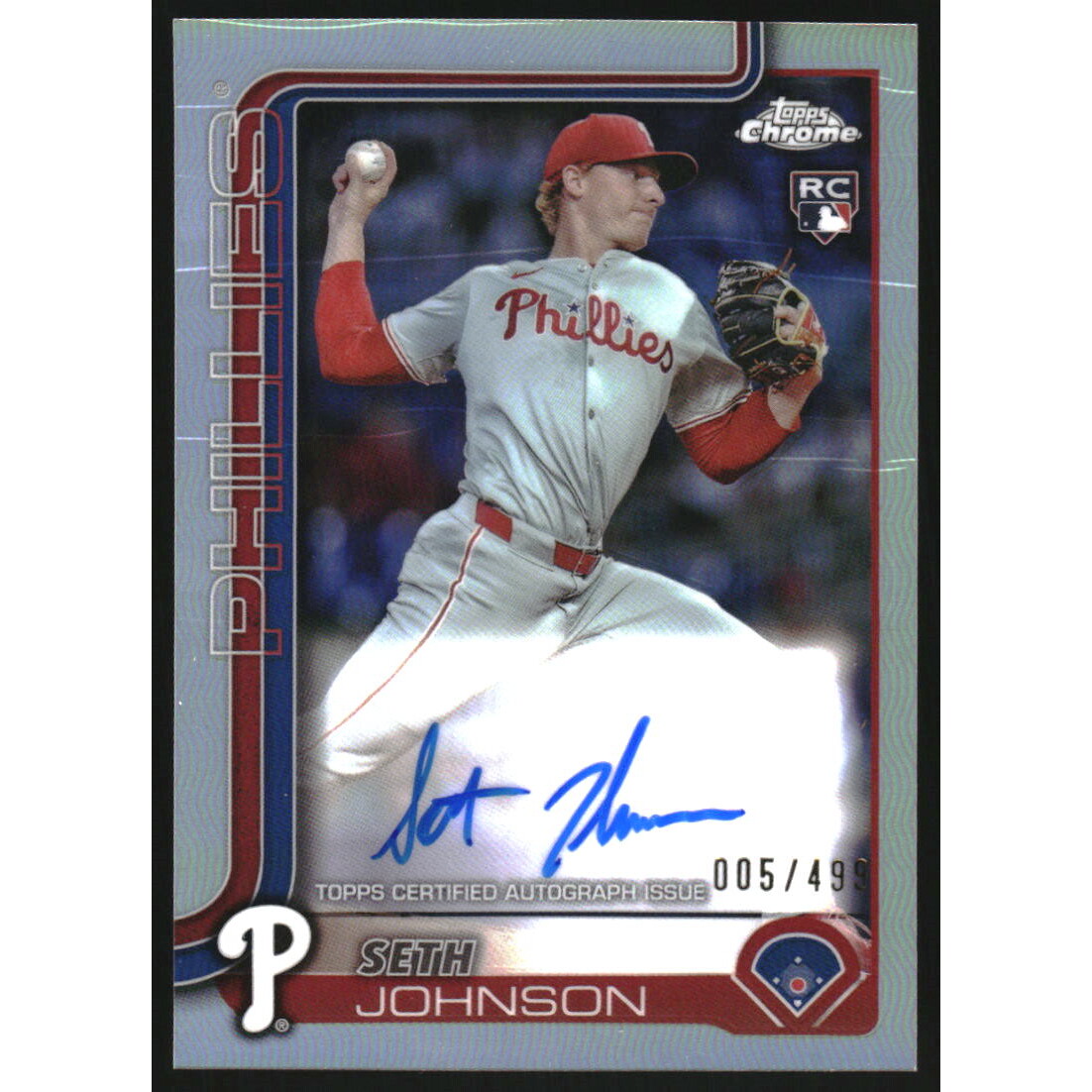 2025 Topps Chrome Rookie Autographs Refractors #RASJO Seth Johnson. rookie card picture