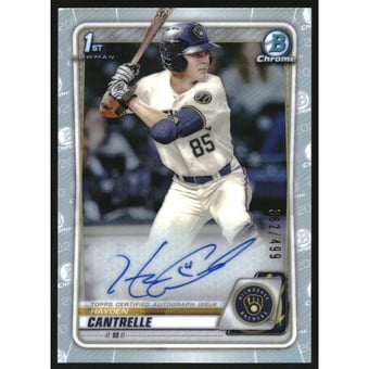 2020 Bowman Chrome Draft Autographs Refractors #CDAHCA Hayden Cantrelle