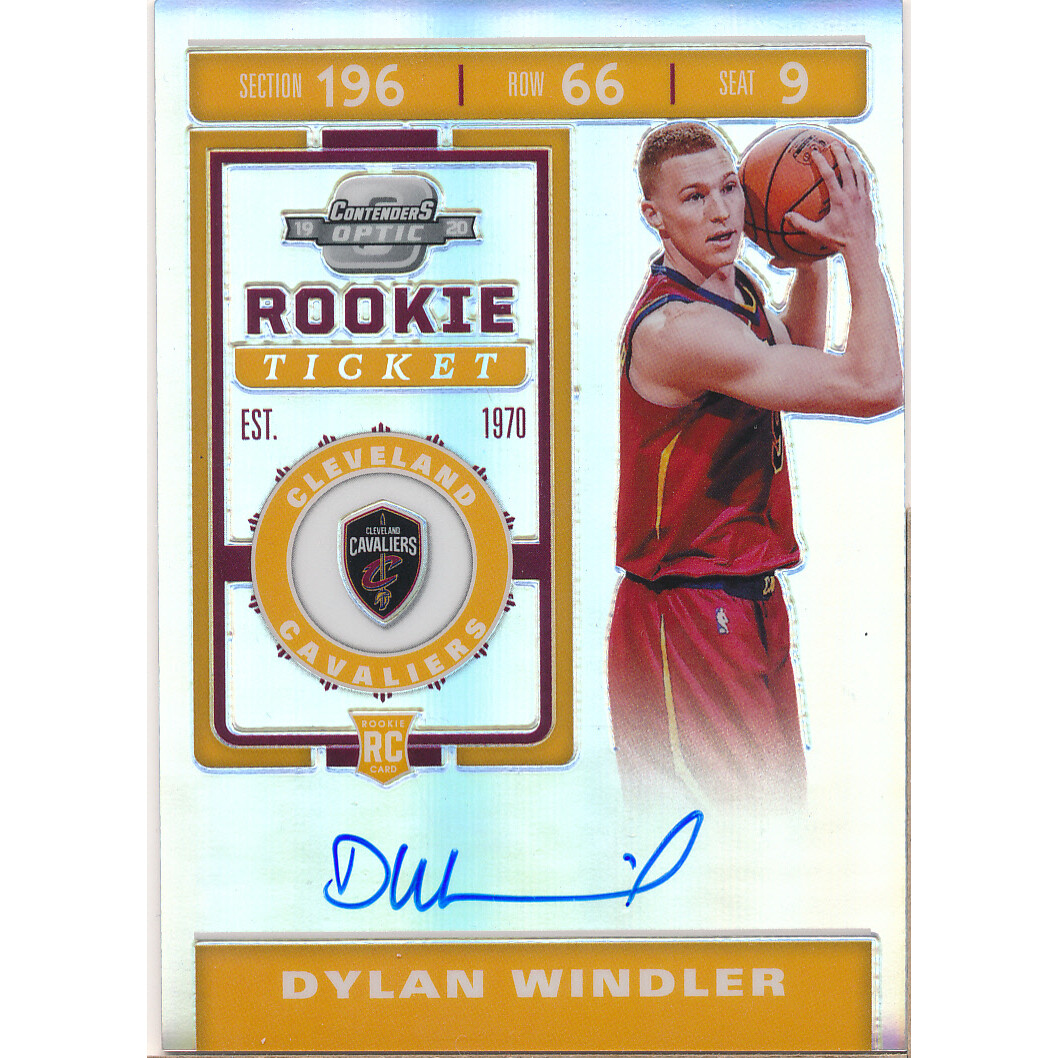 2019-20 Panini Contenders Optic Rookie Ticket Variation Autographs #132 Dylan Windler