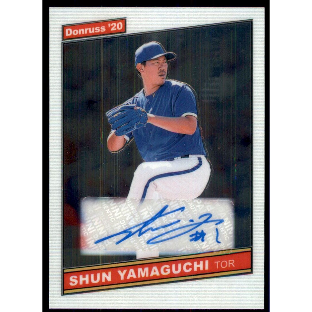 2020 Donruss Optic Retro '86 Signatures #15 Shun Yamaguchi. rookie card picture
