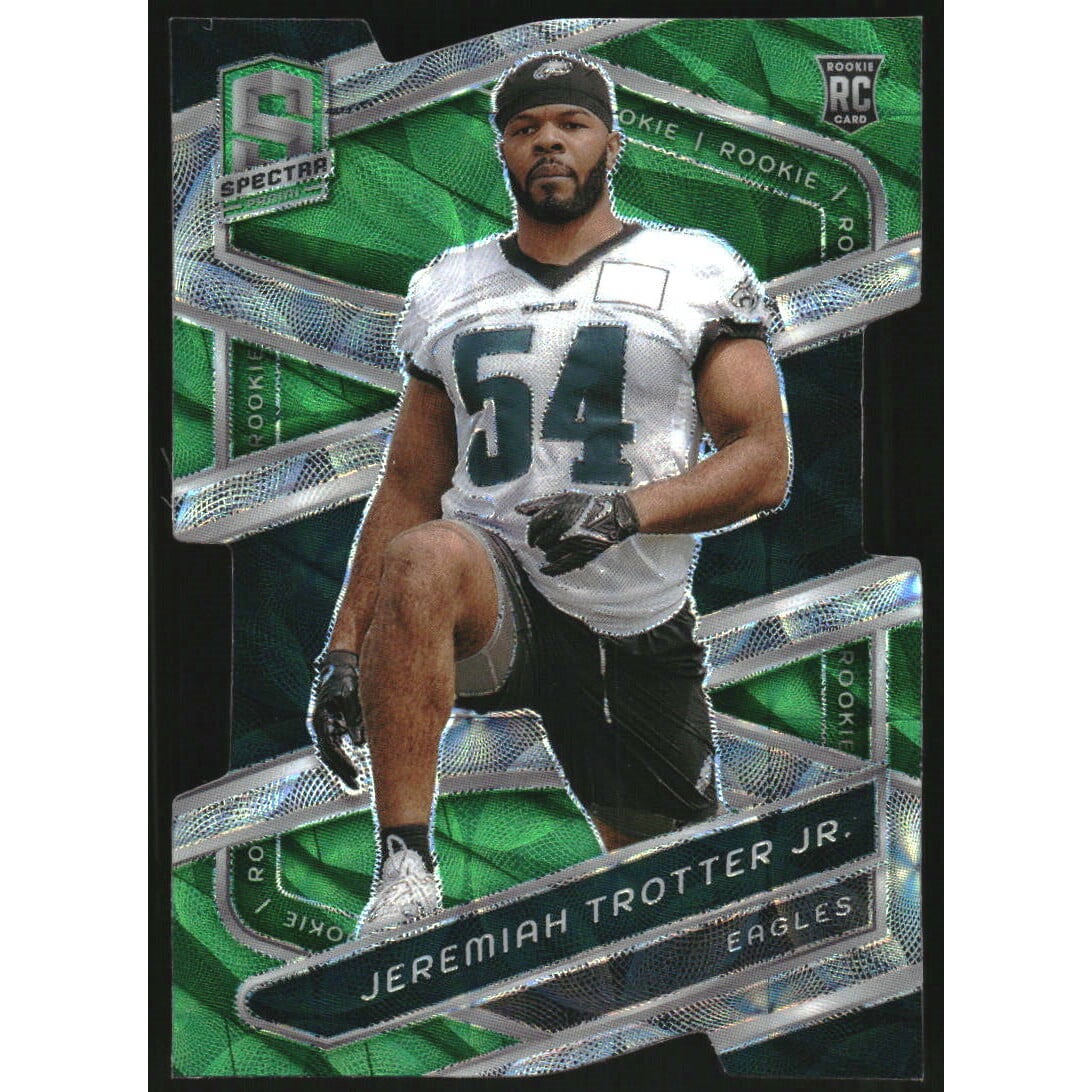 2024 Panini Spectra Neon Green Die Cut #195 Jeremiah Trotter Jr.. rookie card picture