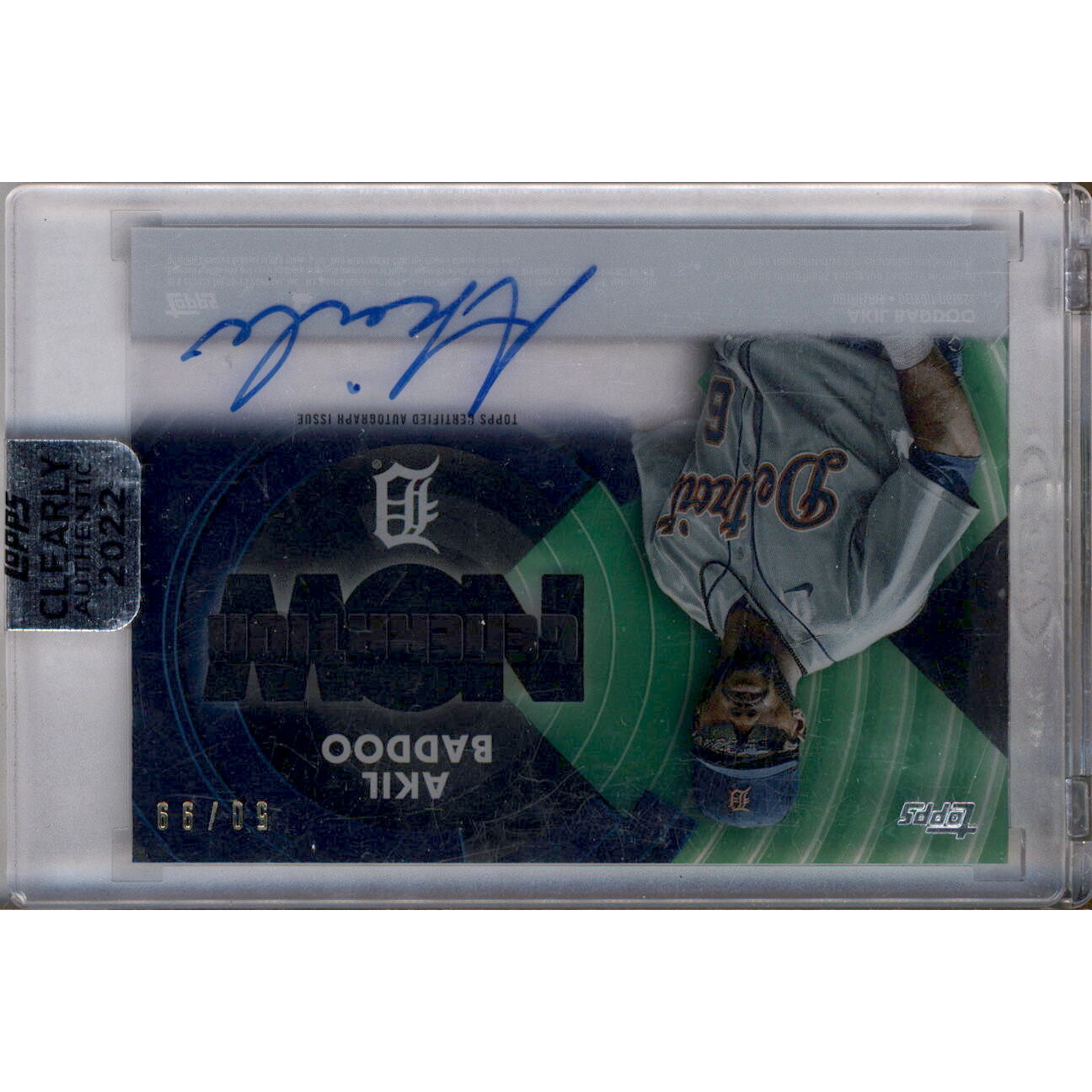 2022 Topps Clearly Authentic Generation Now Autographs Green #GNABAD Akil Baddoo