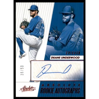 2019 Absolute Rookie Autographs Red #35 Duane Underwood