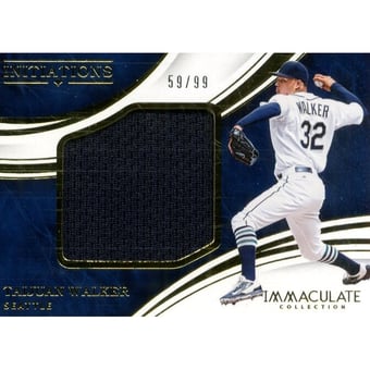 2016 Immaculate Collection Immaculate Initiations Jumbo Materials #29 Taijuan Walker/99