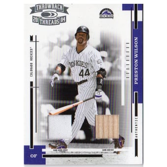 2004 Throwback Threads Material Combo #69 Preston Wilson Bat-Jsy/50