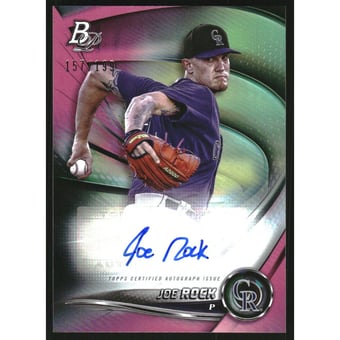 2022 Bowman Platinum Top Prospects Autographs Pink #TOP63 Joe Rock
